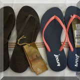 H36. Reef flip flops.  New with tags. 